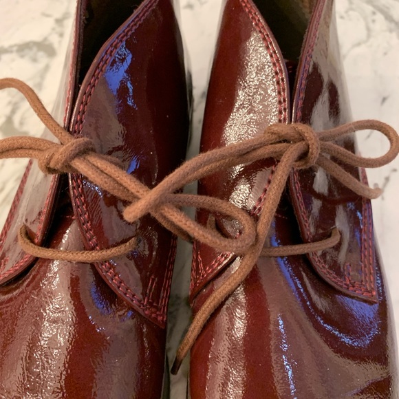 Burgundy Laced Ankle Boots 39 - Picture 4 of 15